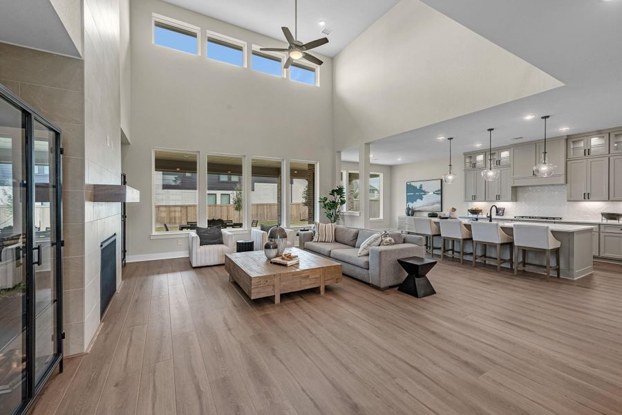 Furnished interior view inside a new home in Bridgeland, Cypress (Image 34).