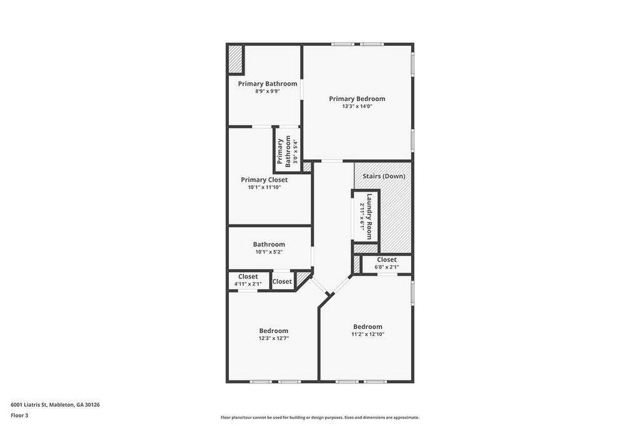 2D floor plan layout of this home in , Smyrna, GA (Image 4).