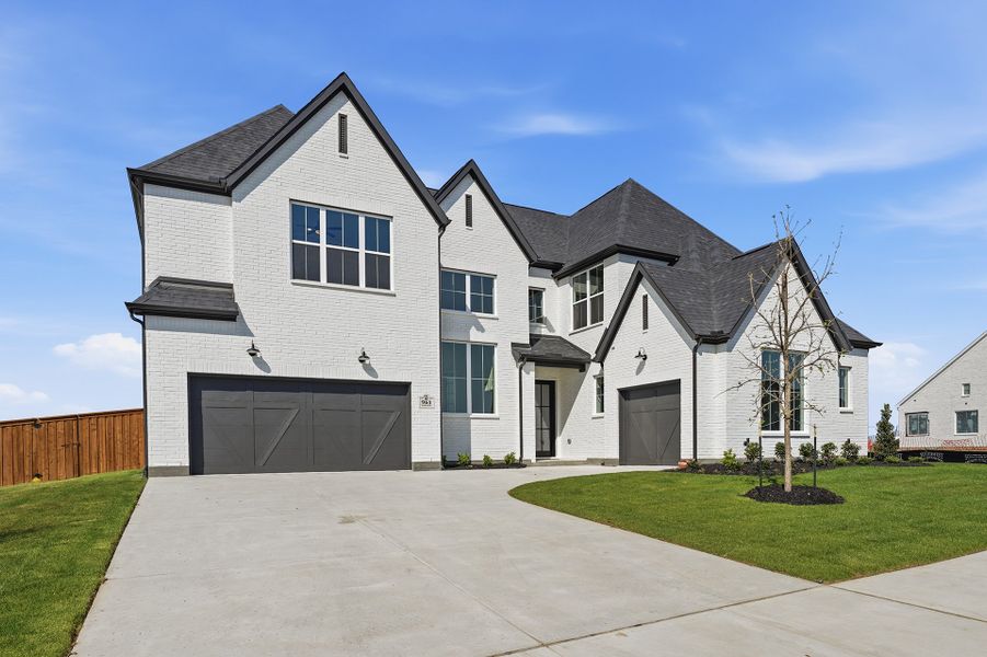 Front exterior of a new home in Park Place - 80' Lots, Prosper, TX, highlighting curb appeal (Image 26).