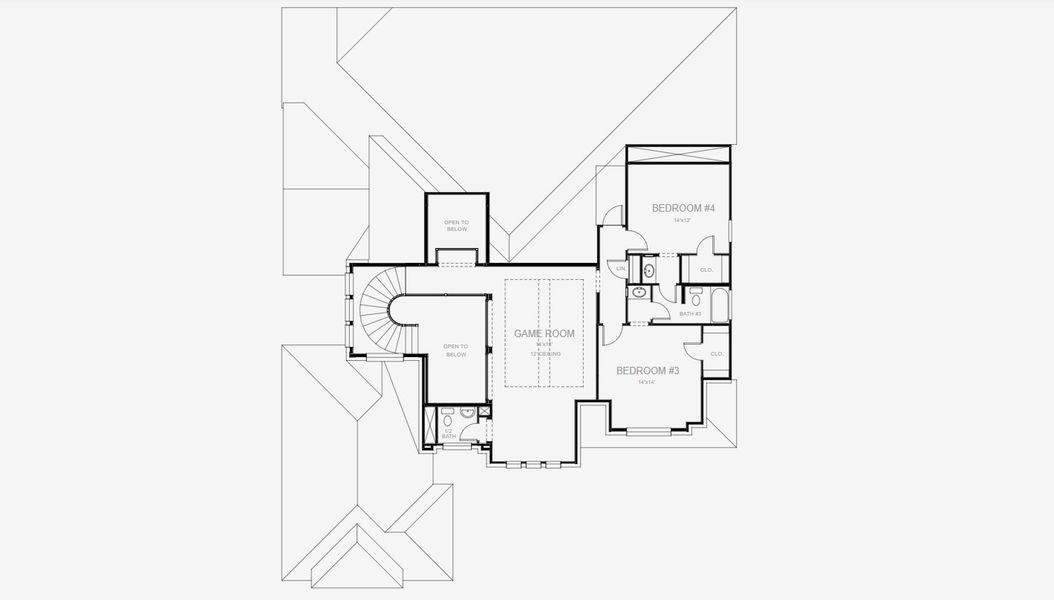 2D floor plan layout of this home in Somerset Park 80', Rockwall, TX (Image 5).