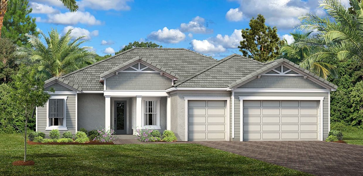 Front exterior of a home in the Gran Place community, located in Venice, FL (Image 5). Front exterior of a home in the Gran Place community, located in Venice, FL (Image 5).