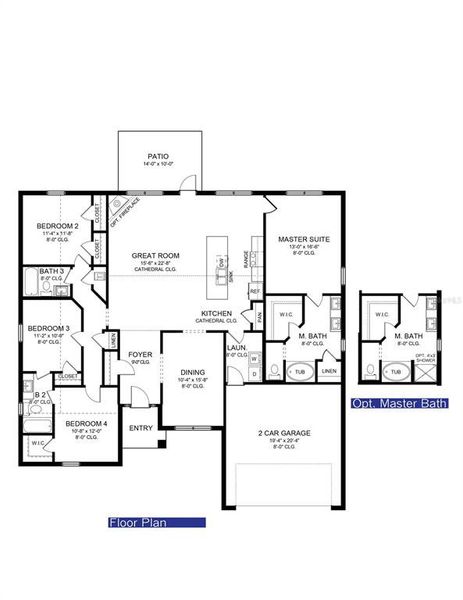 2D floor plan layout of this home in , Oxford, FL (Image 2). 2D floor plan layout of this home in , Oxford, FL (Image 2).