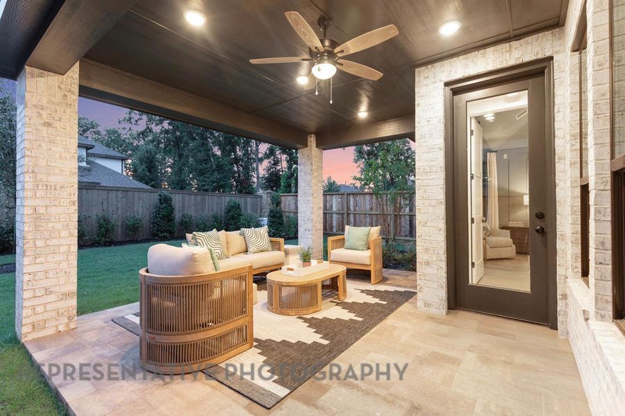 Exterior details and patio area of a home in Santa Rita Ranch: 40-45ft. lots, Liberty Hill (Image 2).
