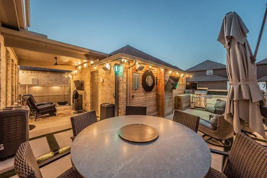 Front exterior of a new home in Pecan Square, Northlake, TX, highlighting curb appeal (Image 1).
