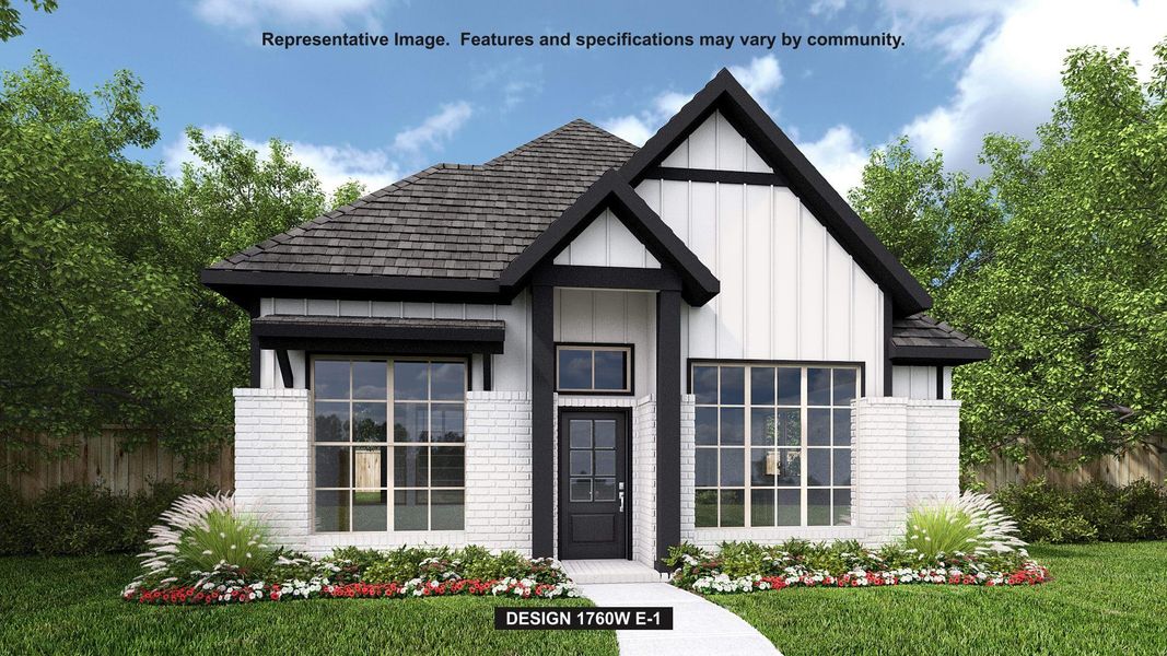 Front exterior of a new home in Bridgeland, Cypress, TX, highlighting curb appeal (Image 1). Front exterior of a new home in Bridgeland, Cypress, TX, highlighting curb appeal (Image 1).