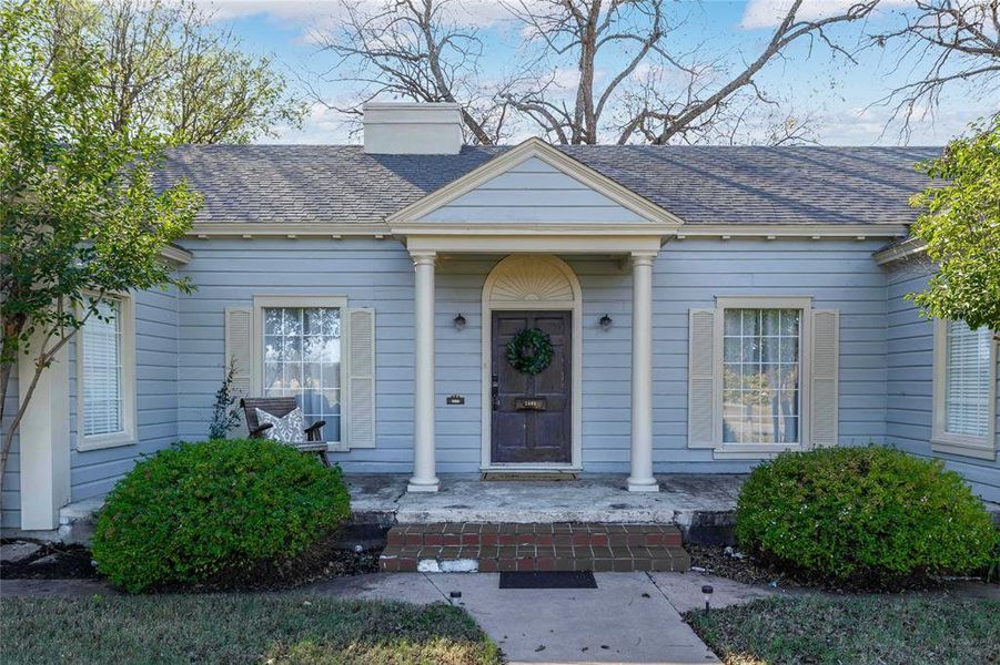 Front entrance and porch