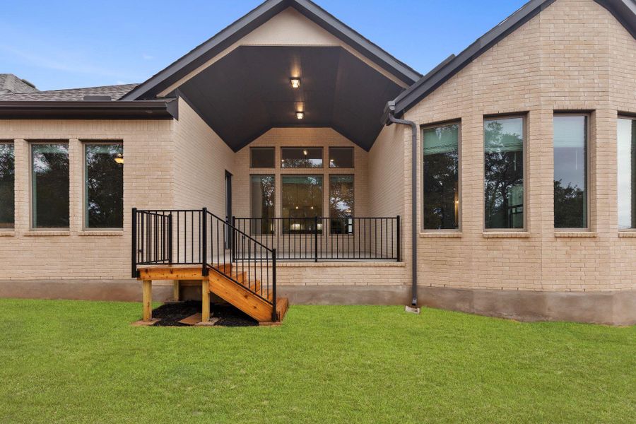 Rear of Home and Private Backyard