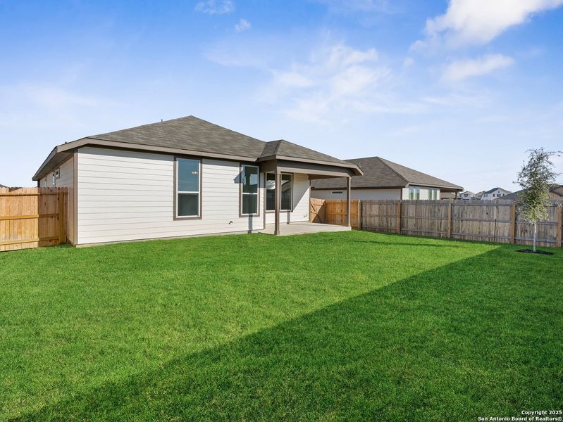 Exterior details and patio area of a home in Morgan Meadows, San Antonio (Image 3). Exterior details and patio area of a home in Morgan Meadows, San Antonio (Image 3).