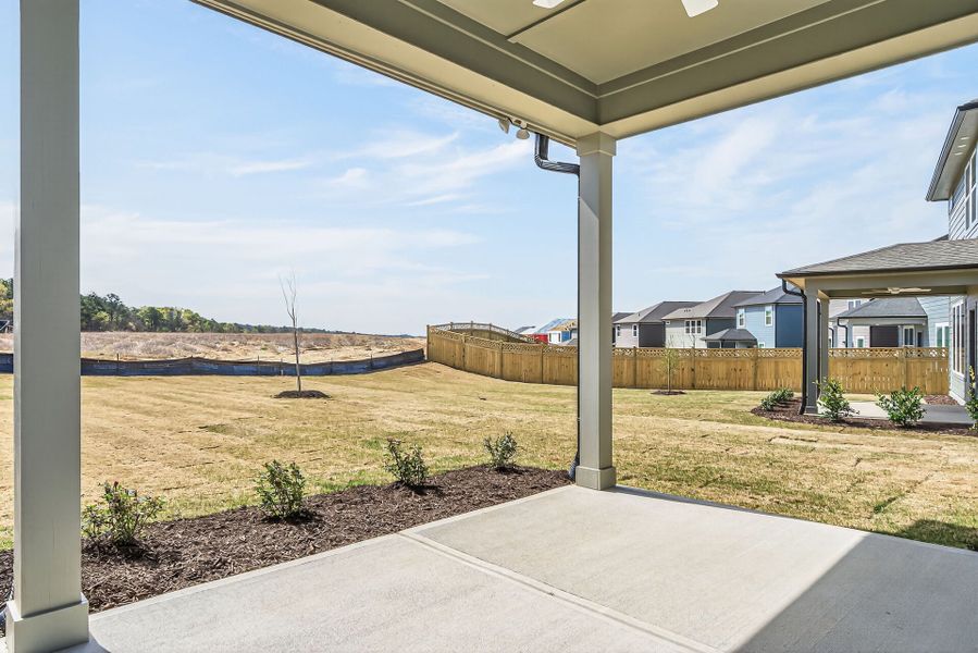 Exterior details and patio area of a home in Serenity - The Cottage Collection, Fuquay Varina (Image 3).