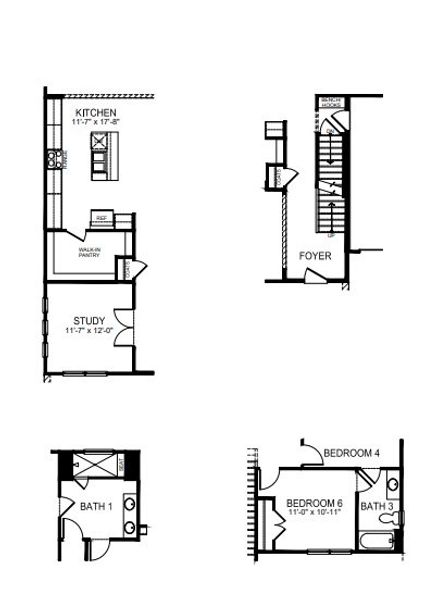2D floor plan layout for the Morgan by D.R. Horton in Westport, York, SC (Image 3).