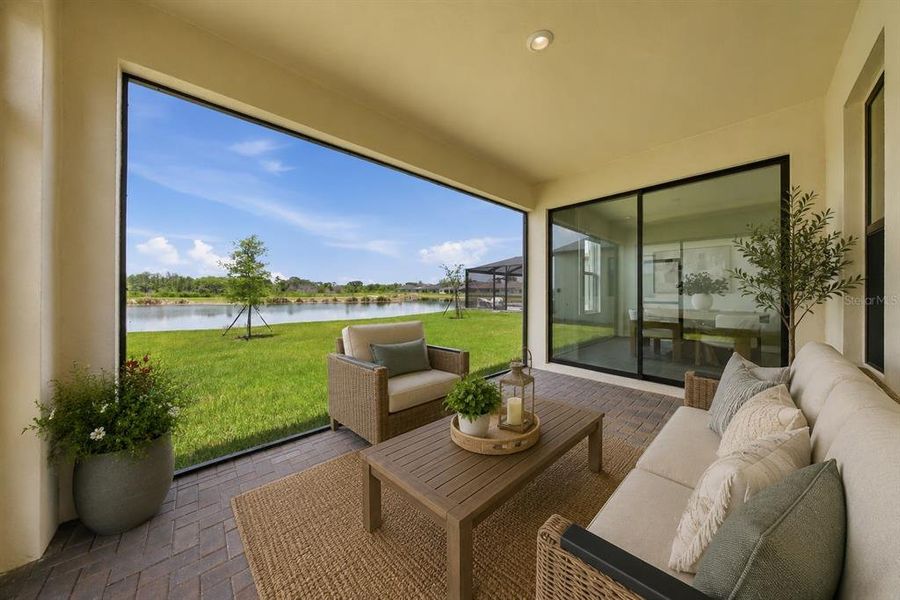 Exterior details and patio area of a home in Connerton, Land O' Lakes (Image 32).