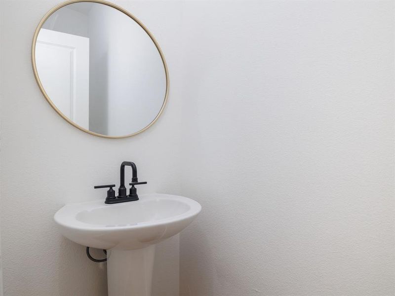 Downstairs half bath (powder room).