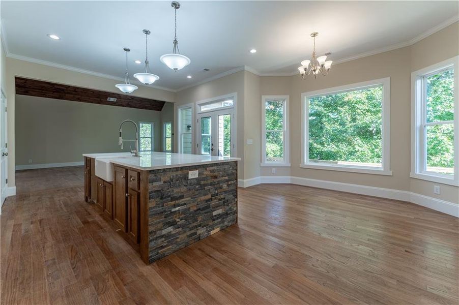 Furnished interior view inside a new home in , Suwanee (Image 12).