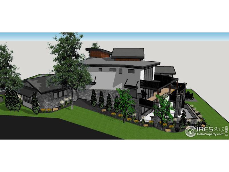 Right Side View of Home Rendering