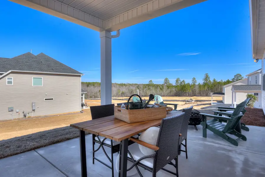 Exterior details and patio area of a home in The Beacon at Old Peachtree Single Family Homes, Lawrenceville (Image 81).