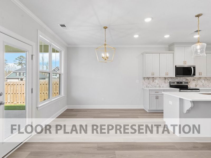 Bright Cafe Dining Area – Mill Creek Plan by Ivey Homes Bright Cafe Dining Area – Mill Creek Plan by Ivey Homes