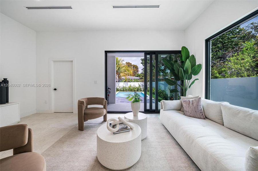 Furnished interior view inside a new home in , Miami (Image 17).