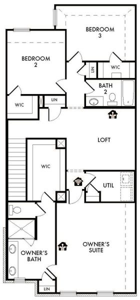 2D floor plan layout of this home in Timber Ridge, Corinth, TX (Image 3).