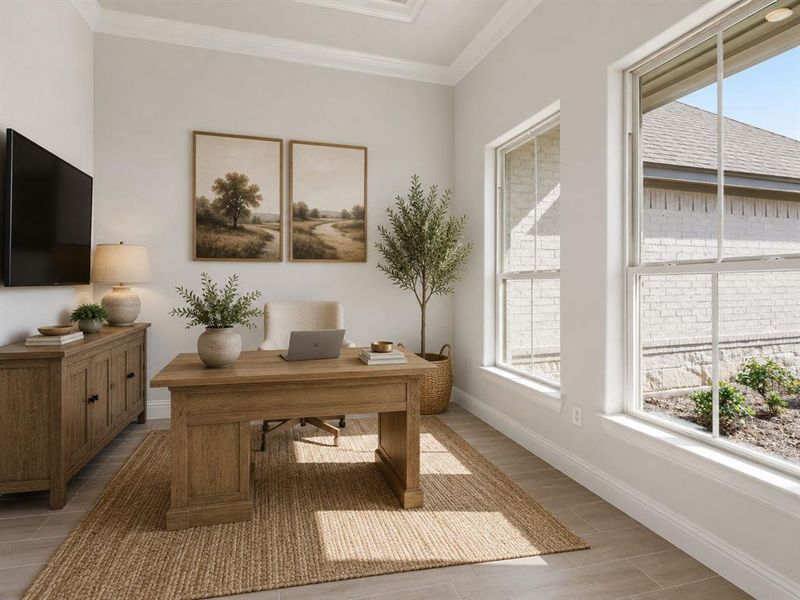 Virtually Staged Home Office Virtually Staged Home Office