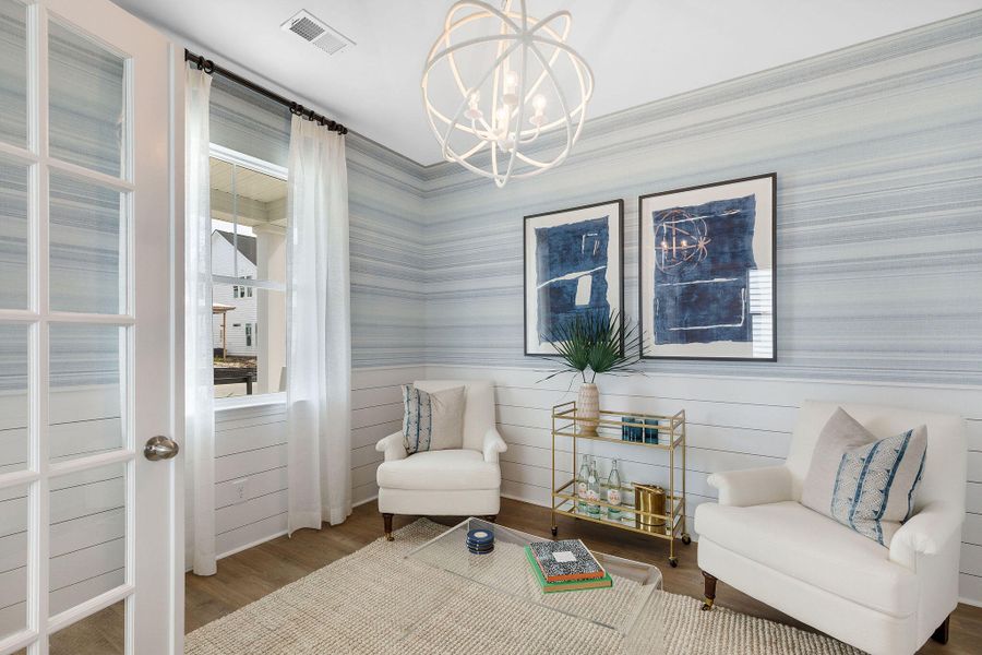 Furnished interior view inside a new home in Sweetgrass at Summers Corner, Summerville (Image 10). Furnished interior view inside a new home in Sweetgrass at Summers Corner, Summerville (Image 10).