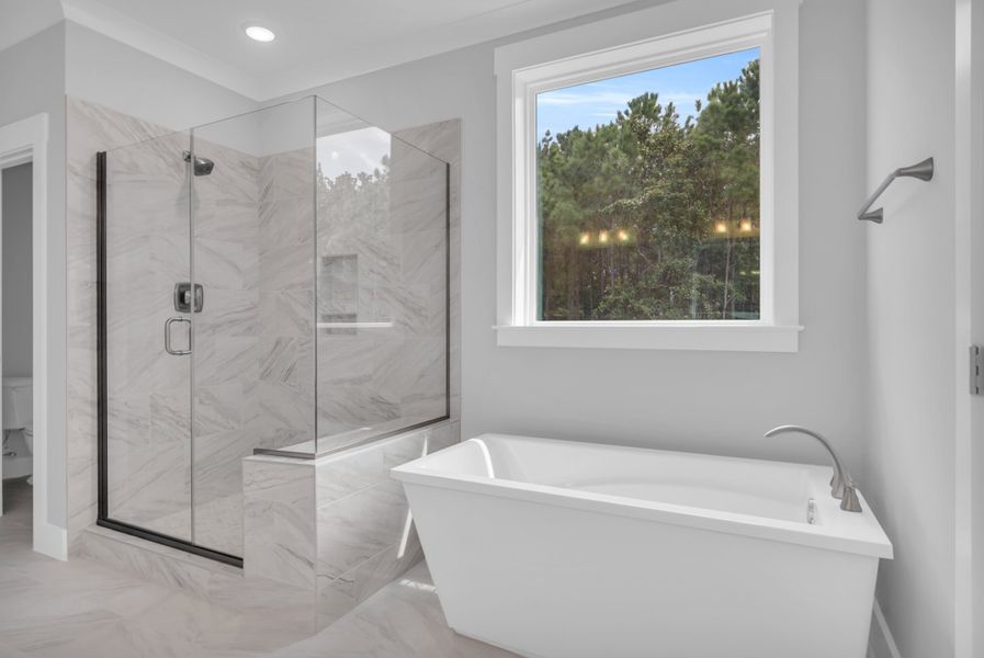 Representative furnished interior of a home built from the The Hampton by RobuckHomes in Stonehenge, Raleigh (Image 16).