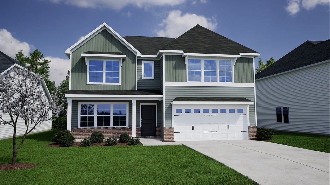 Representative exterior photo of a completed home built from the Wilkinson - Genesis Value Collection by Mungo Homes in Stapleton, Clemmons, NC (Image 34).