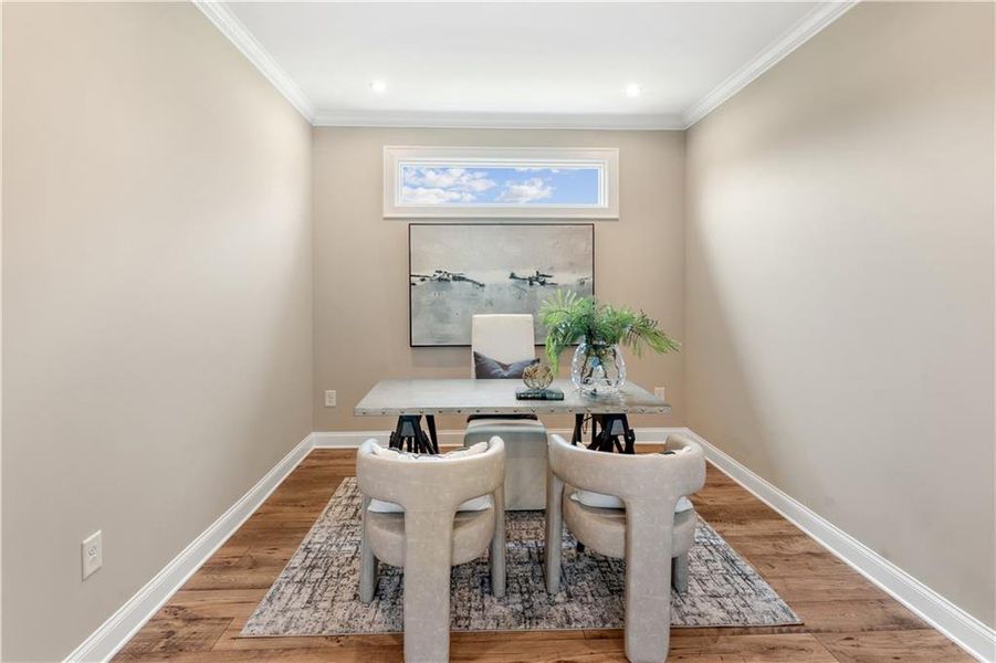 Furnished interior view inside a new home in The Courtyards at Post Road, Cumming (Image 42).