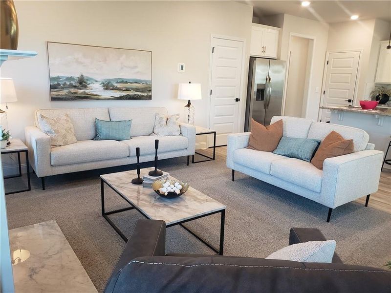 Furnished interior view inside a new home in Canterbury Villas, Carrollton (Image 15). Furnished interior view inside a new home in Canterbury Villas, Carrollton (Image 15).