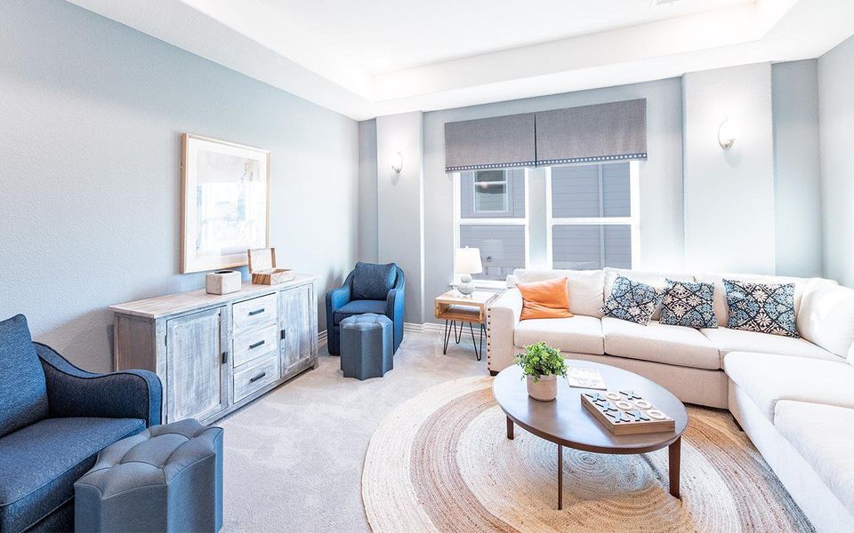 Representative furnished interior of a home built from the Atascadero by CastleRock Communities in Solterra, Mesquite (Image 18).
