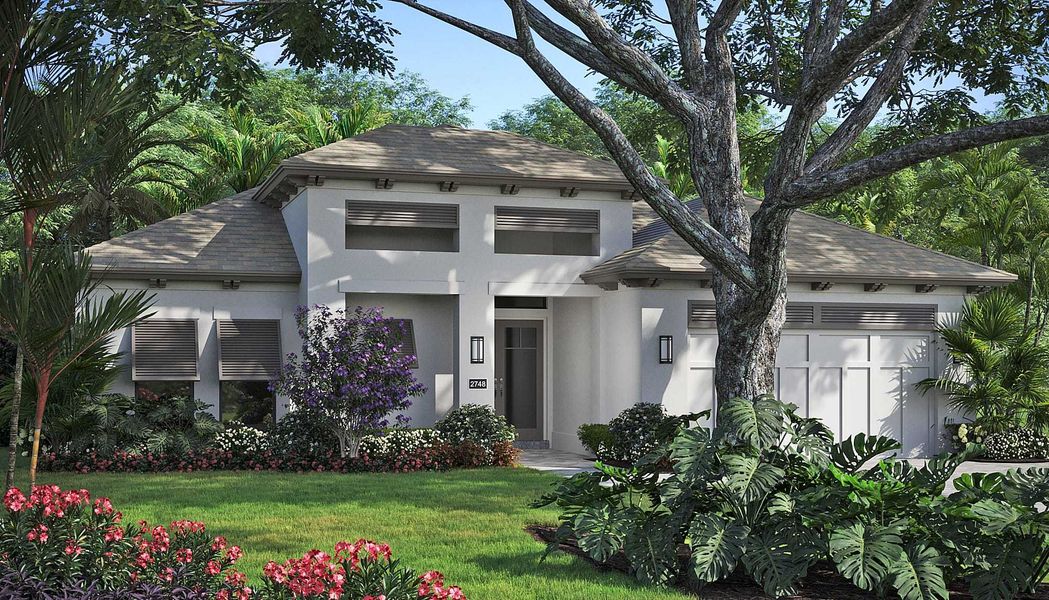Representative exterior photo of a completed home built from the Viridian by GHO Homes in Seaglass, Vero Beach, FL (Image 4).