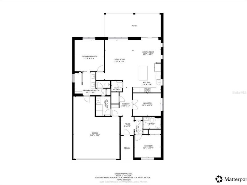 2D floor plan layout of this home in Del Webb Sunbridge, St. Cloud, FL (Image 5).