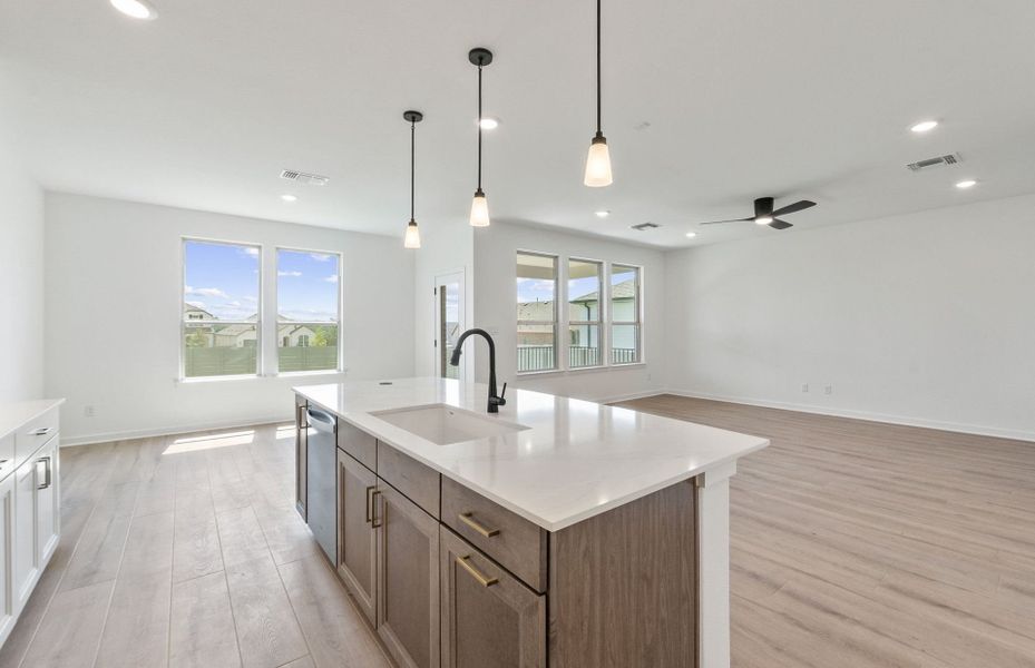 Furnished interior view inside a new home in Wolf Ranch, Georgetown (Image 5).