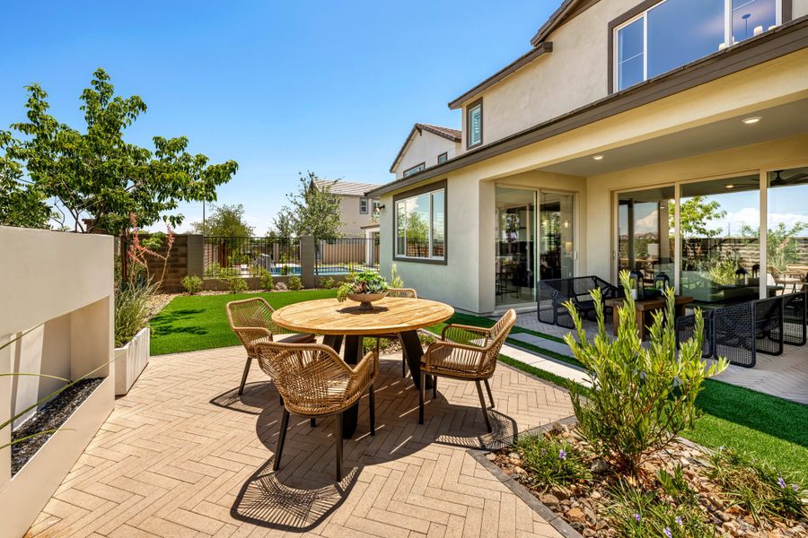 Exterior details and patio area of a home in Waterston Central, Gilbert (Image 3).