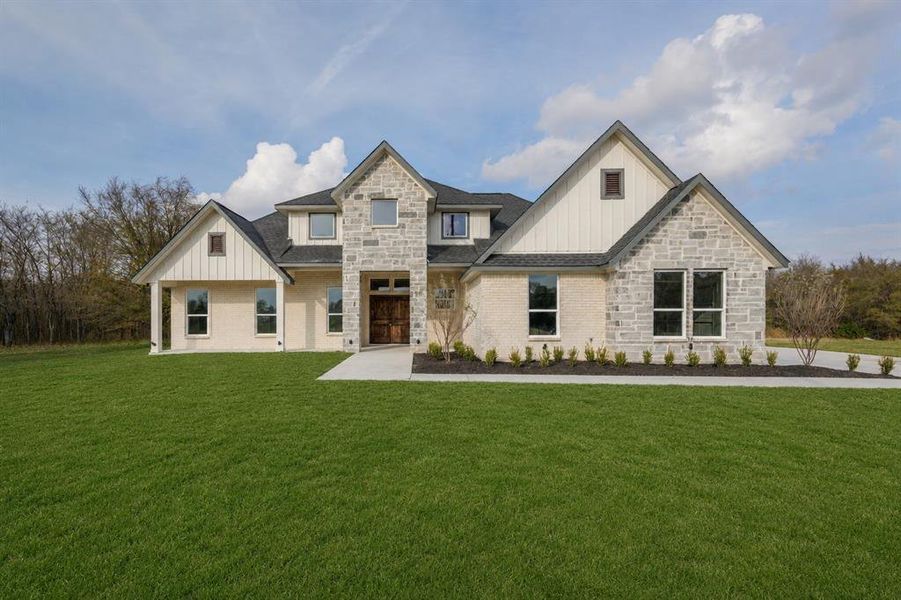 Front exterior of a new home in , Brashear, TX, highlighting curb appeal (Image 1). Front exterior of a new home in , Brashear, TX, highlighting curb appeal (Image 1).