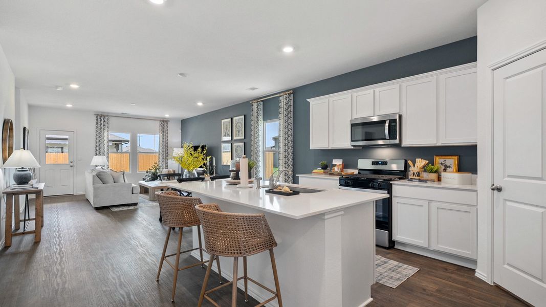 Representative furnished interior of a home built from the The Kendall by D.R. Horton in Talavera, Kyle (Image 3). Representative furnished interior of a home built from the The Kendall by D.R. Horton in Talavera, Kyle (Image 3).