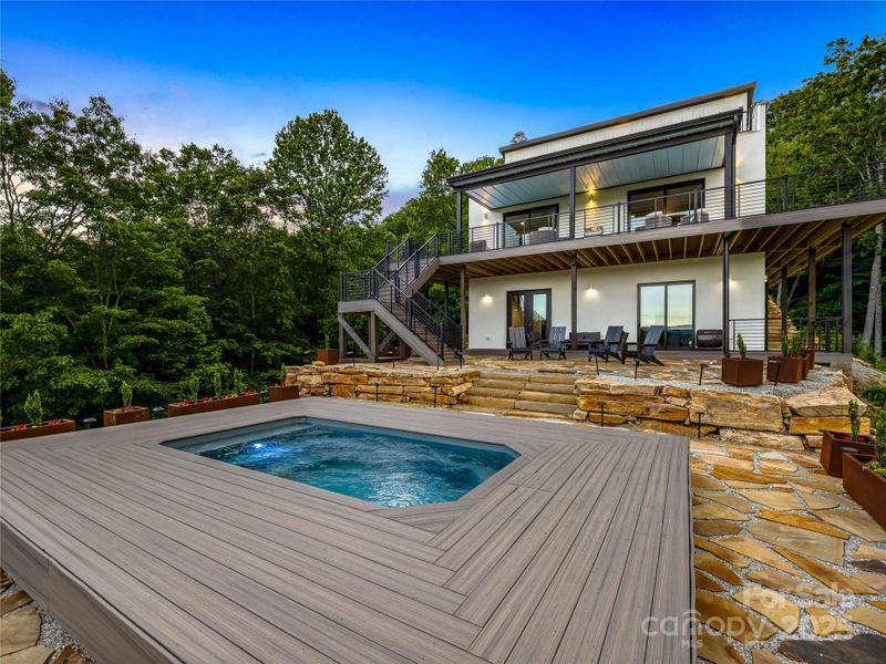 Exterior details and patio area of a home in , Bryson City (Image 28).