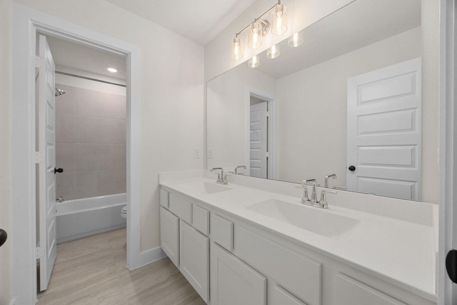 Furnished interior view inside a new home in Parmer Ranch - 40', Georgetown (Image 8). Furnished interior view inside a new home in Parmer Ranch - 40', Georgetown (Image 8).