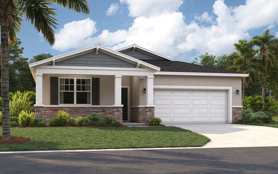 Representative exterior photo of a completed home built from the The Juniper by Stanley Martin Homes in Hidden Cove, Eustis, FL (Image 1).