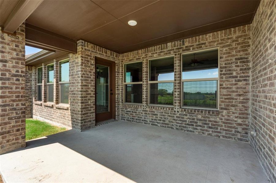 Exterior details and patio area of a home in High Meadows Estates, Nevada (Image 22).