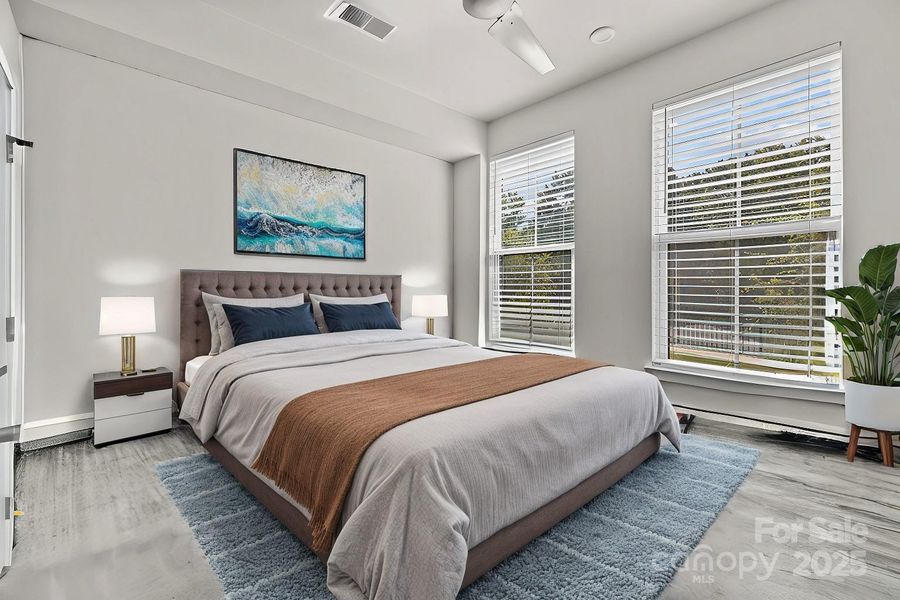 Virtually Staged Lower Level bedroom