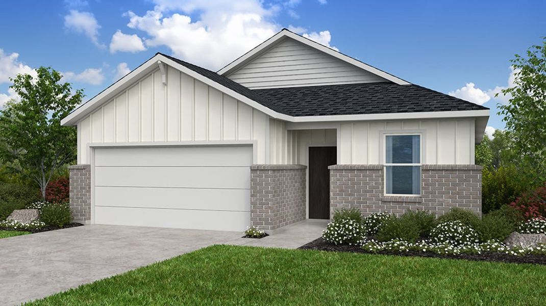 Representative exterior photo of a completed home built from the Apollo by Taylor Morrison in Newport Grove 50s, Crosby, TX (Image 2). Representative exterior photo of a completed home built from the Apollo by Taylor Morrison in Newport Grove 50s, Crosby, TX (Image 2).