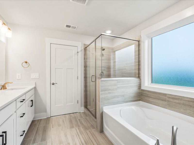 Furnished interior view inside a new home in Cedar Shoals - Signature Collection, Piedmont (Image 10). Furnished interior view inside a new home in Cedar Shoals - Signature Collection, Piedmont (Image 10).