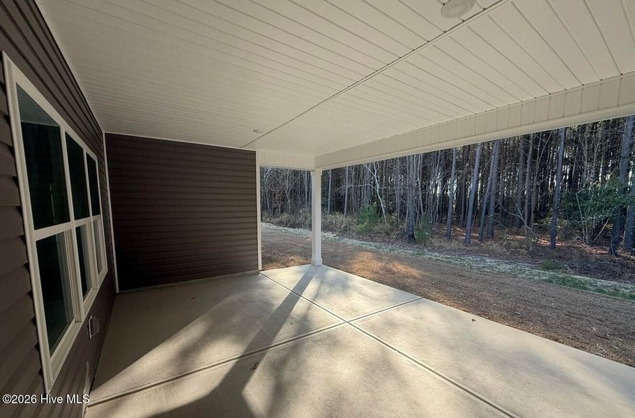 Exterior details and patio area of a home in Summer Place, Grimesland (Image 17).