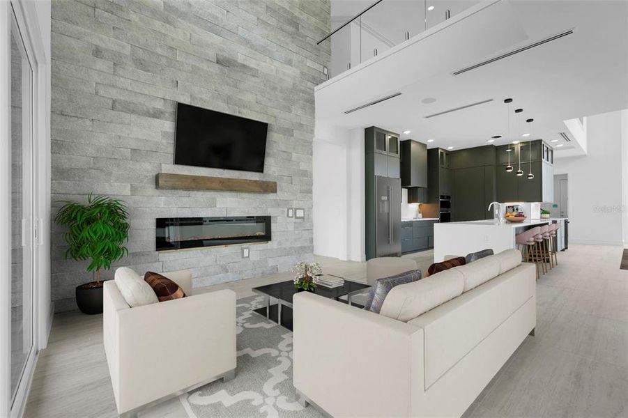 Furnished interior view inside a new home in Hampton Green at Providence, Davenport (Image 10).