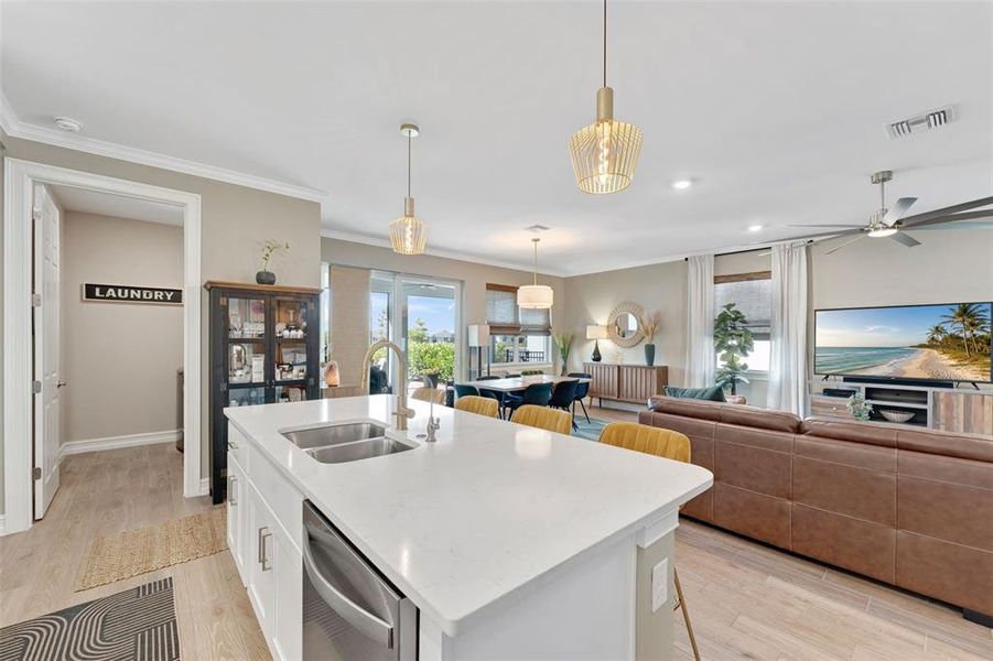 Furnished interior view inside a new home in , North Fort Myers (Image 29).