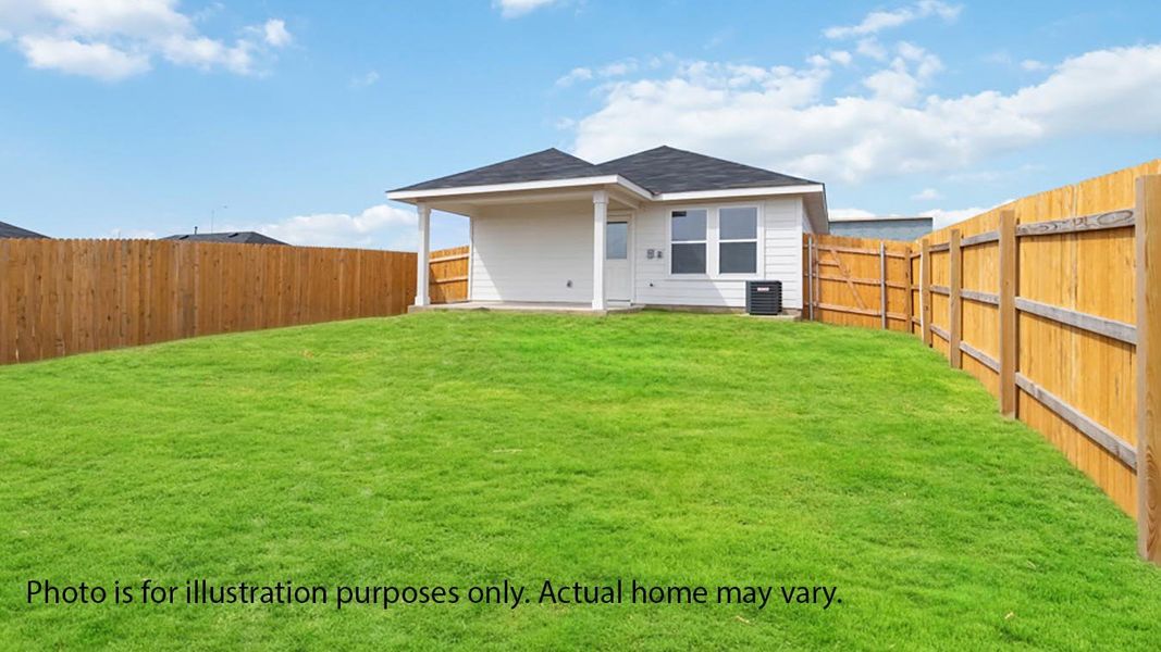 Exterior details and patio area of a home in Marigold, Kyle (Image 16). Exterior details and patio area of a home in Marigold, Kyle (Image 16).