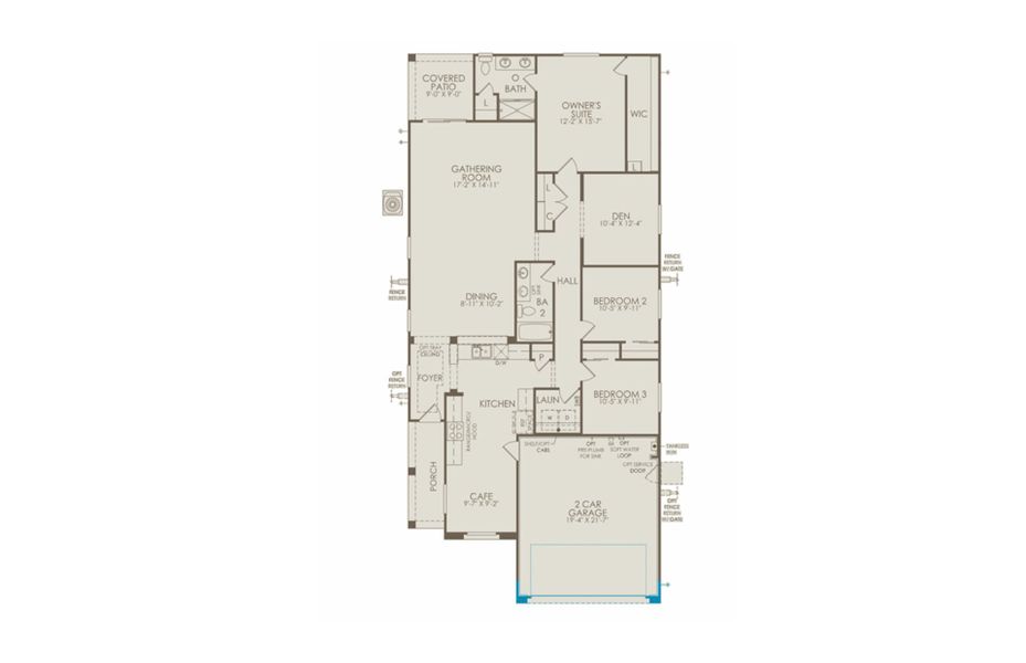 2D floor plan layout of this home in Visara, Surprise, AZ (Image 3).