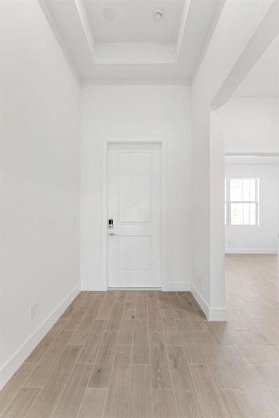 Foyer with Ceiling Treatment