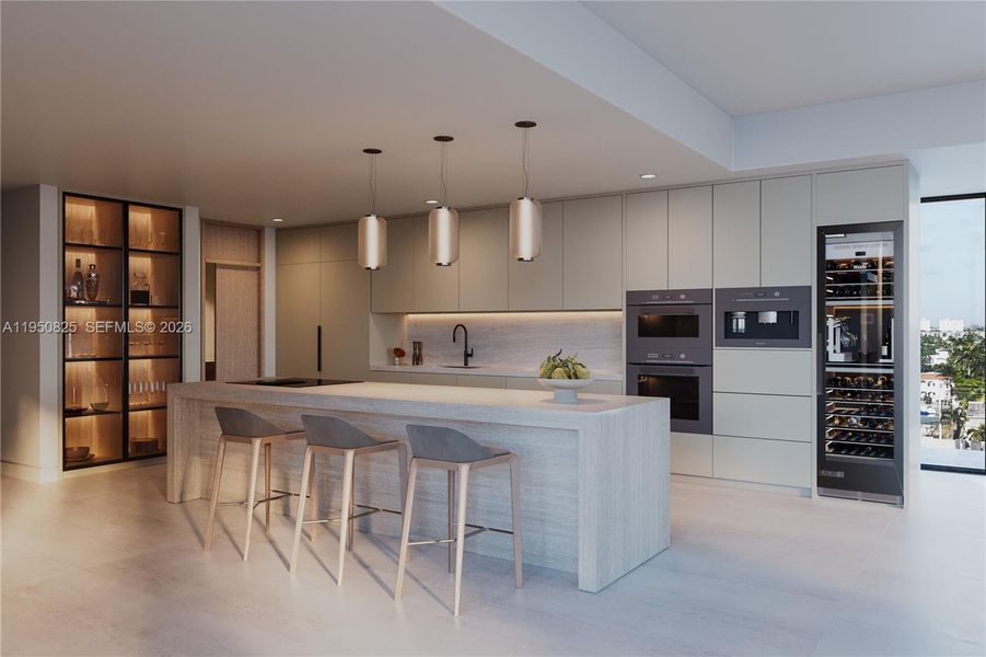 Furnished interior view inside a new home in , Bay Harbor Islands (Image 3).