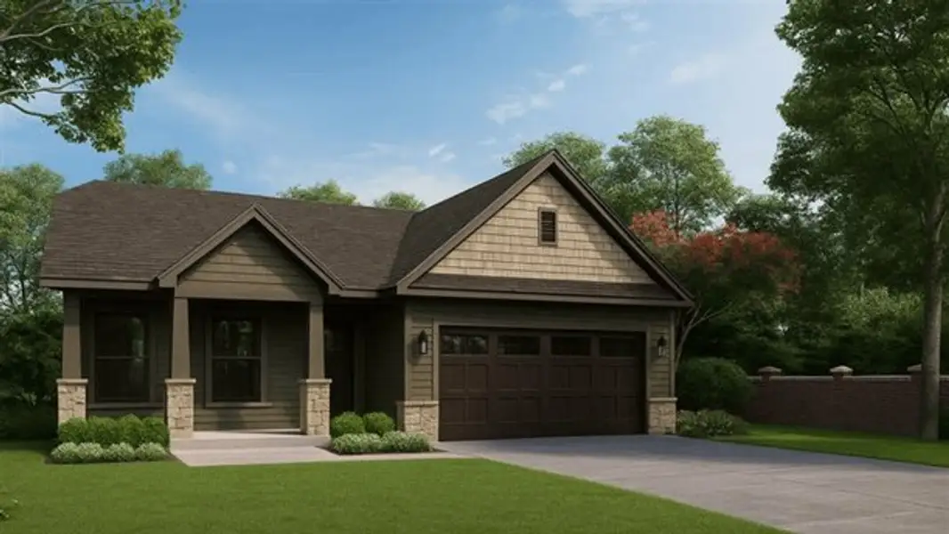 Representative exterior photo of a completed home built from the GIBSON by D.R. Horton in Brook Valley, Piedmont, SC (Image 1).